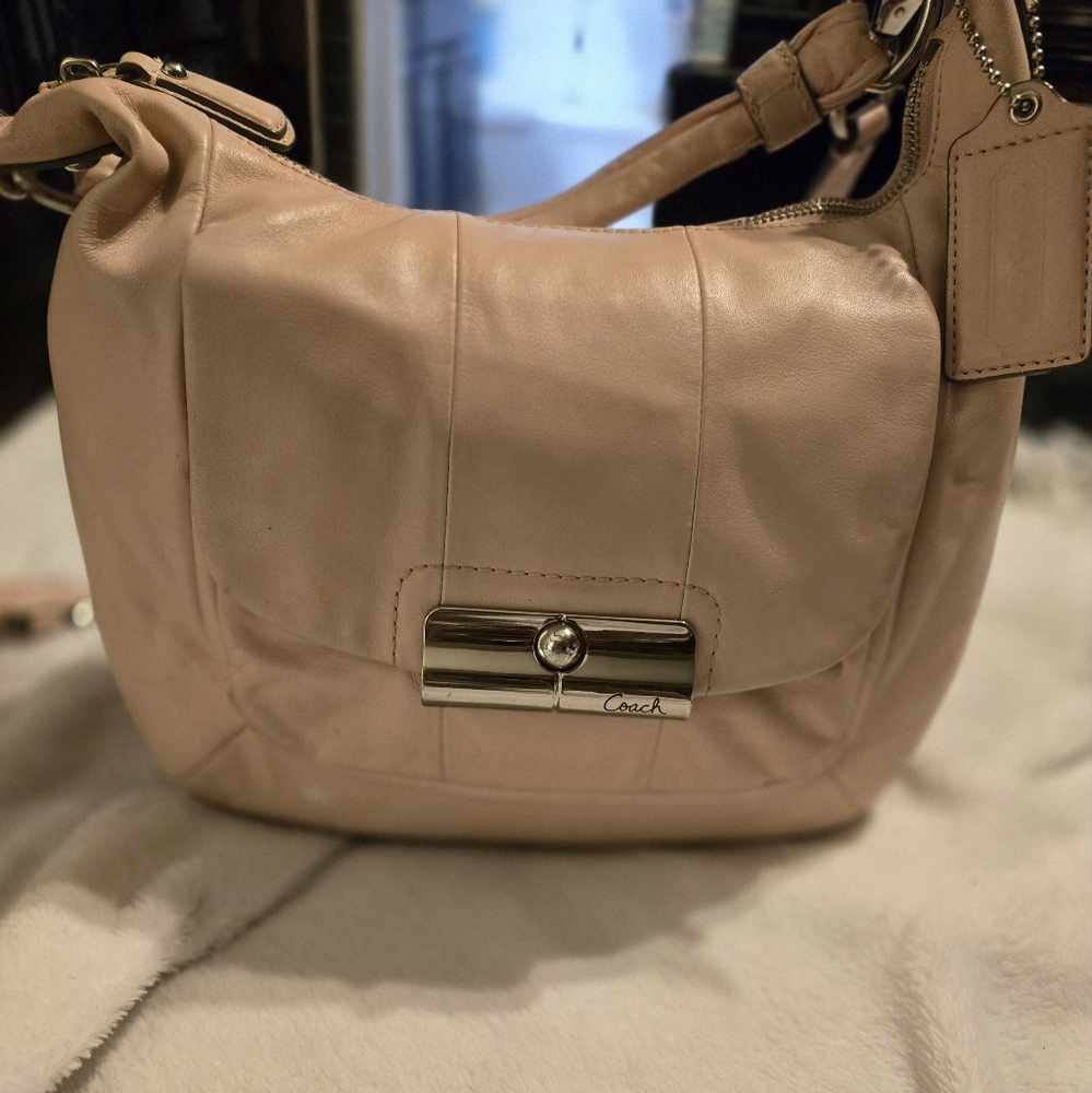 Coach Christine Hobo  Pink Leather Shoulder Bag